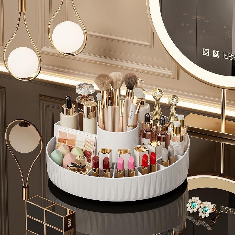 Home Bathroom Vanity - Organizador de Maquillaje Giratorio de Gran