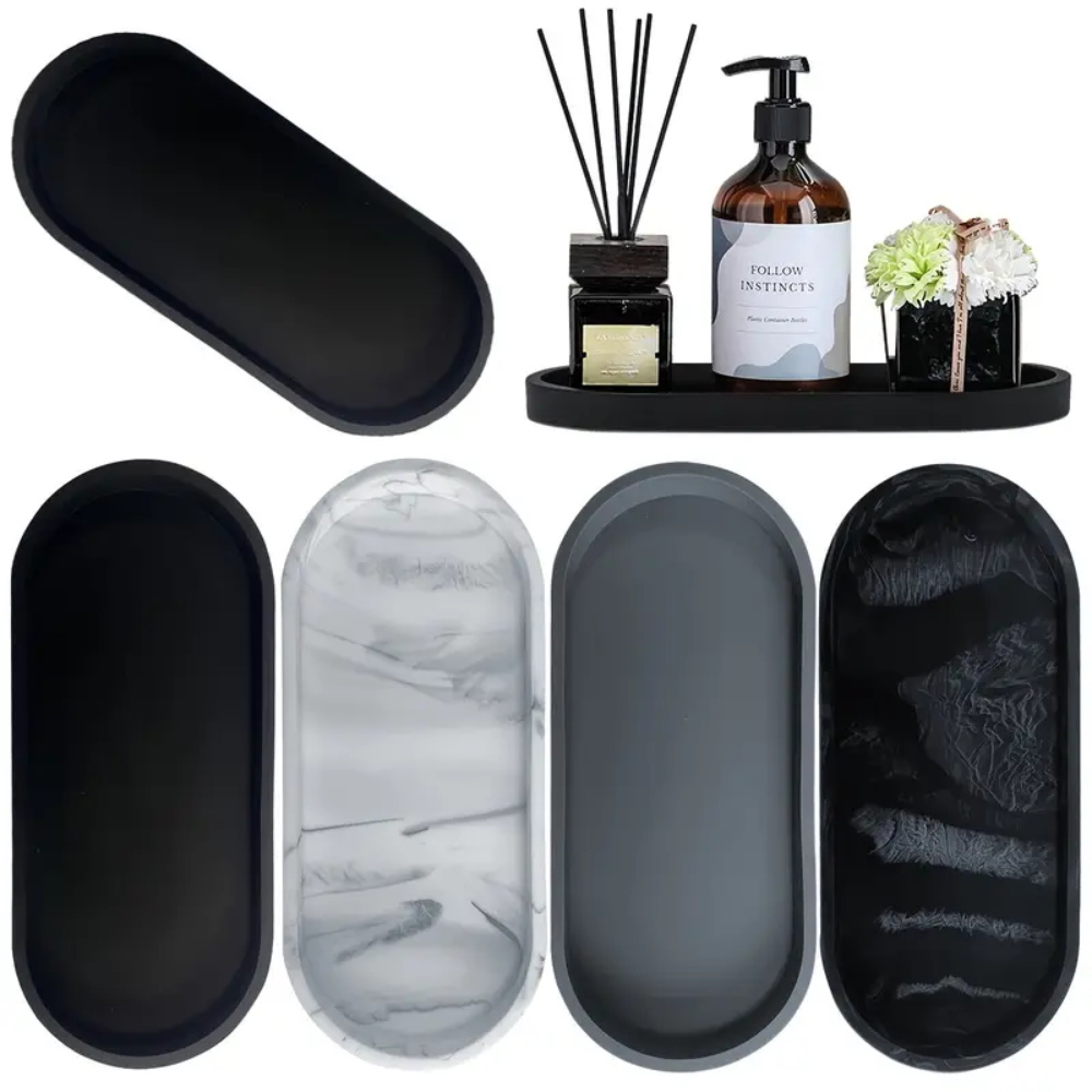 Home Essentials Bathroom Storage - 1 bandeja de silicona para tocador