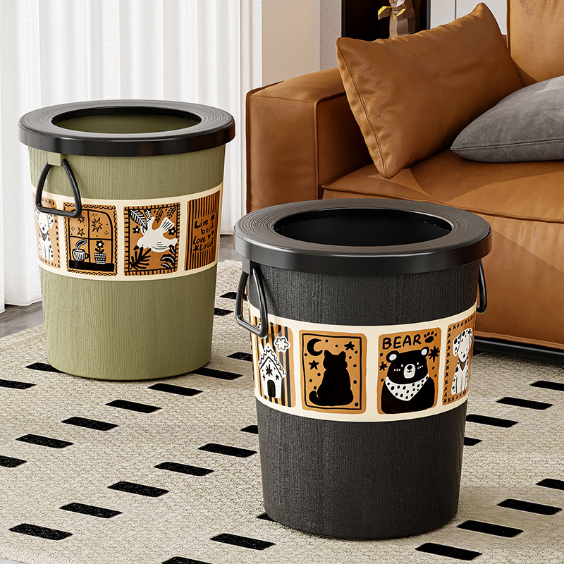 Home Essentials Bathroom Storage - Cubo de basura grande de estilo