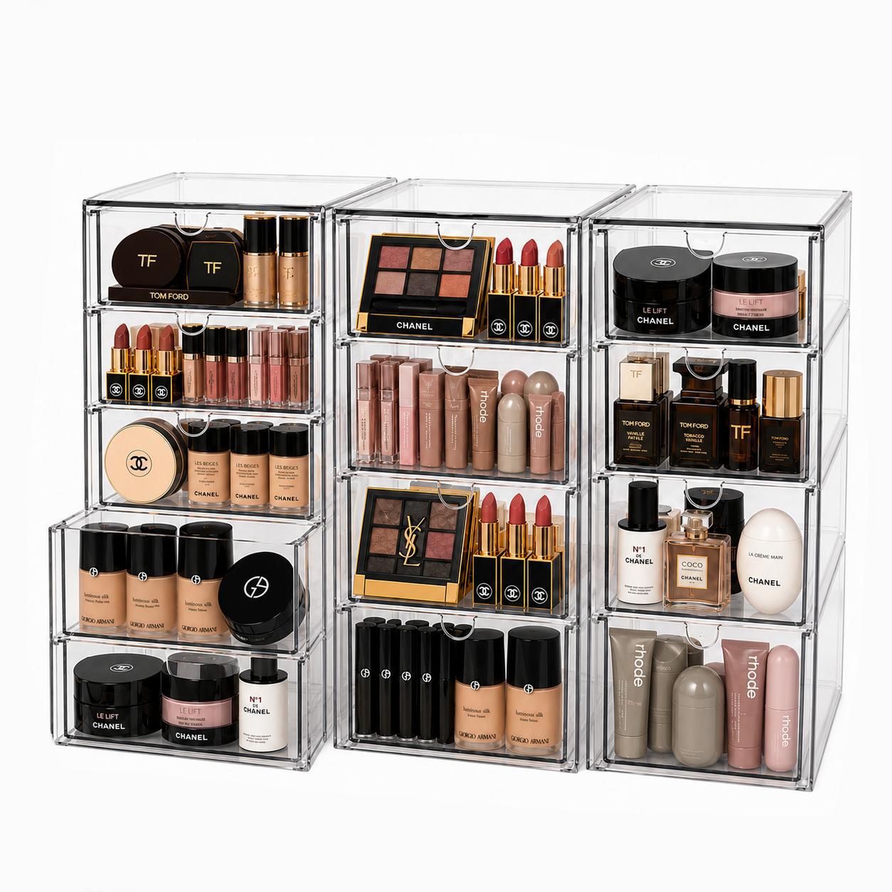 Home Bathroom Vanity - Organizador de Maquillaje Acrílico Transparente de