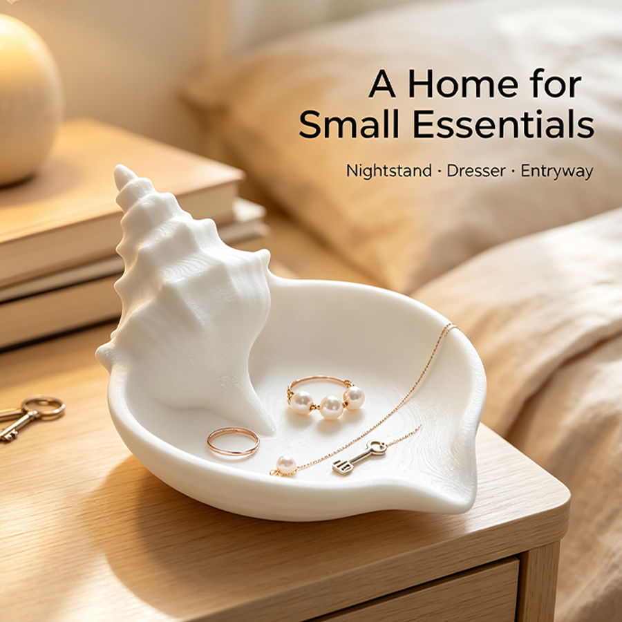 Home Essentials Bathroom Storage - Bandeja de joyería con forma de