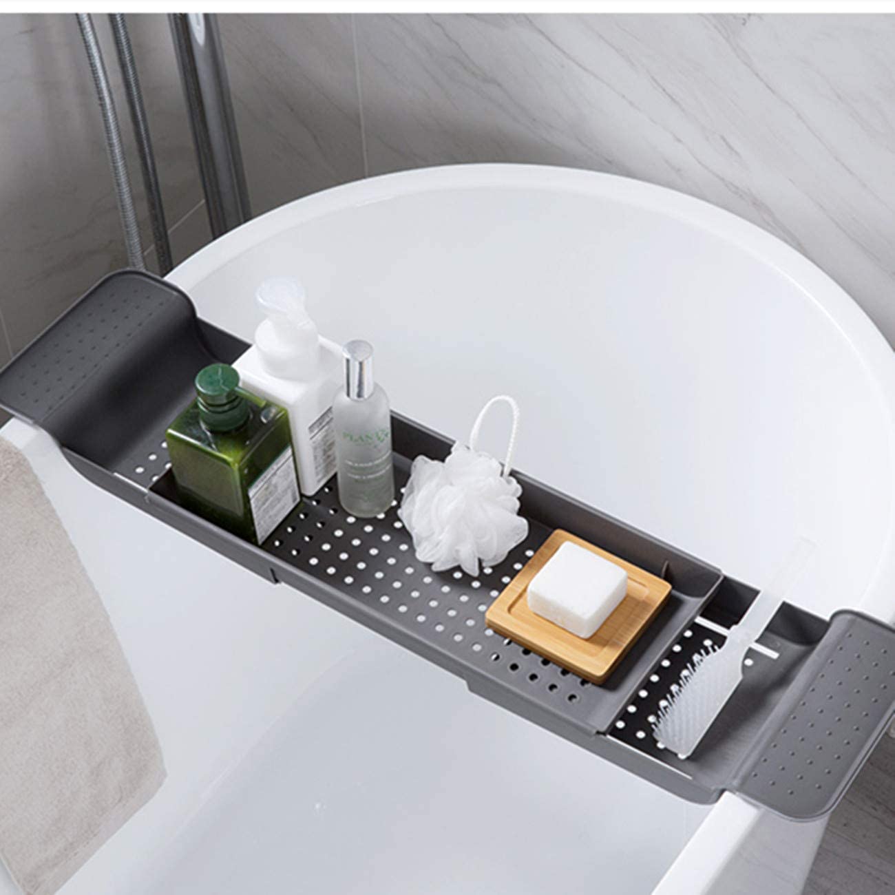 Bath Caddy Tray - Bandeja de Baño Expandible, Duradera, de