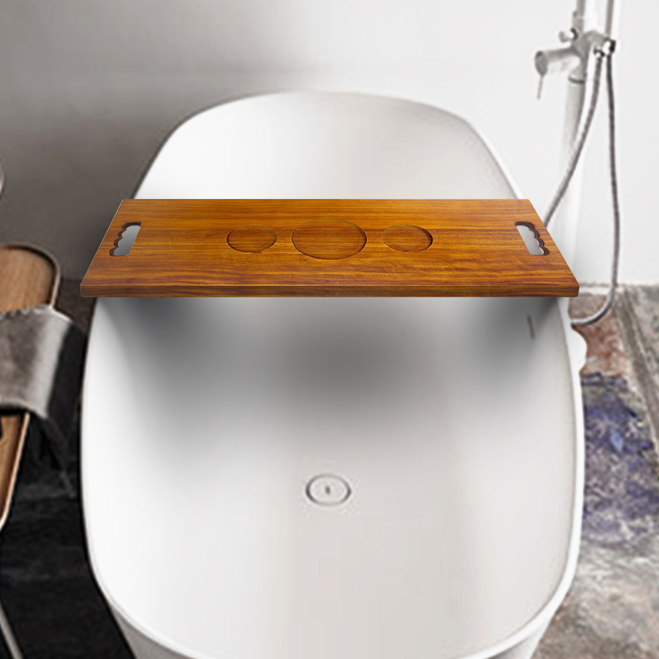 Bandeja de Bañera de Madera Ma - Bath Caddy Tray reseña y precio