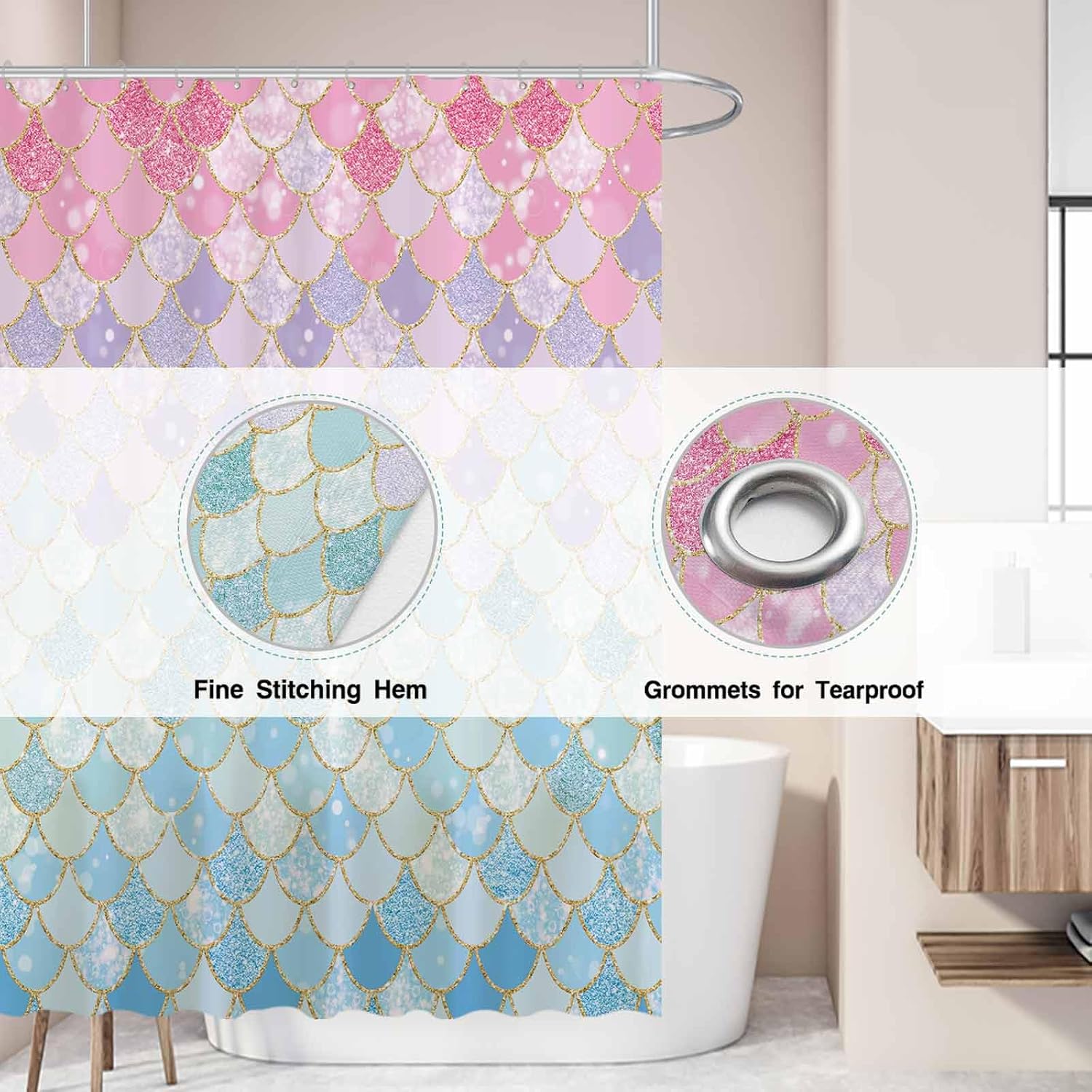 Cortina de ducha de escamas de - Home Bathroom Scales reseña y precio