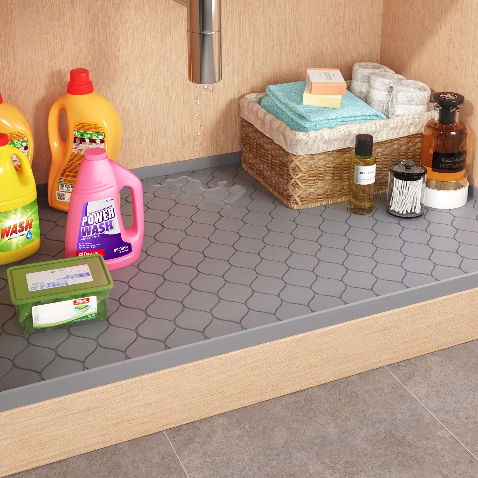 Tapete de Silicona para Debajo - Home Essentials Bathroom Storage reseña y precio