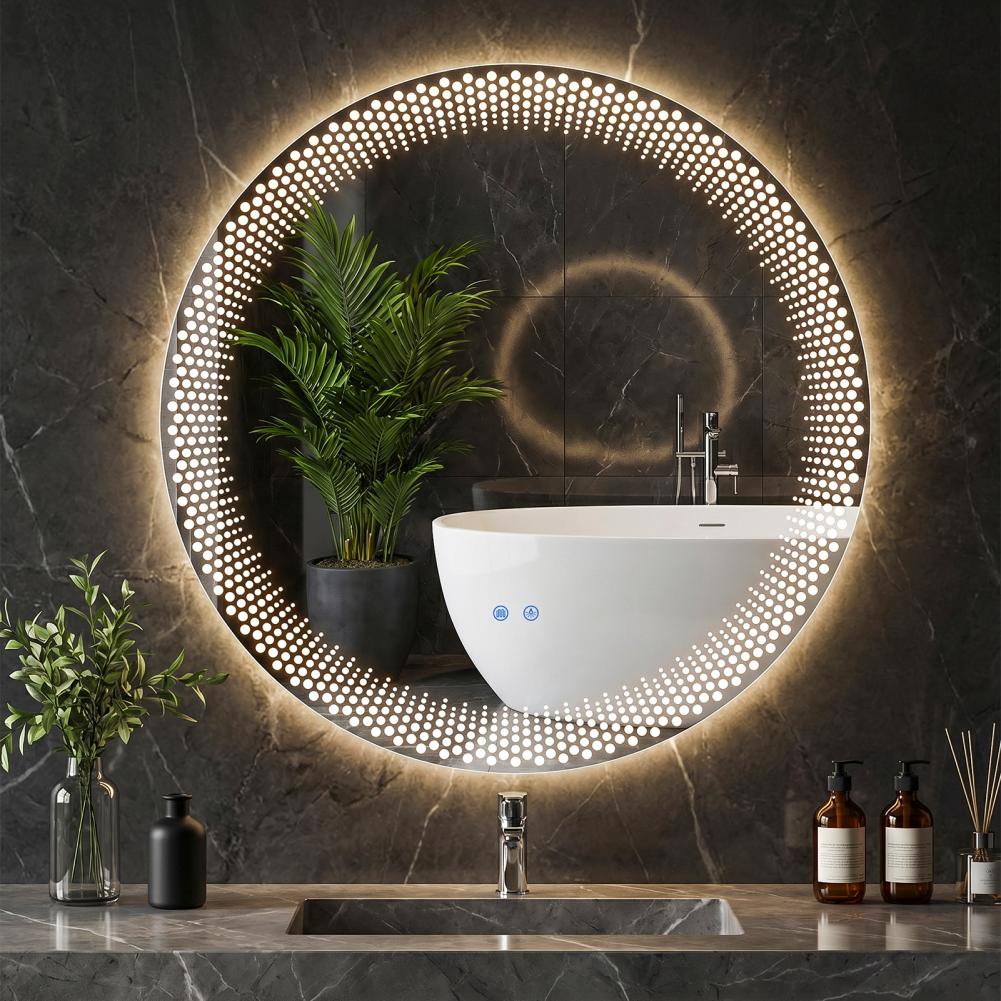 Espejo de Baño LED Redondo con - Bathroom Mirror Led reseña y precio