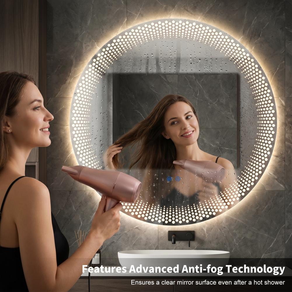 Espejo de Baño LED Redondo con - Bathroom Mirror Led reseña y precio