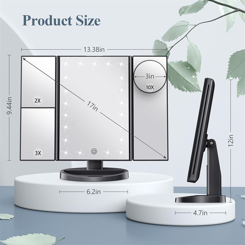 Espejo de Maquillaje Plegable  - Bathroom Mirror Led reseña y precio