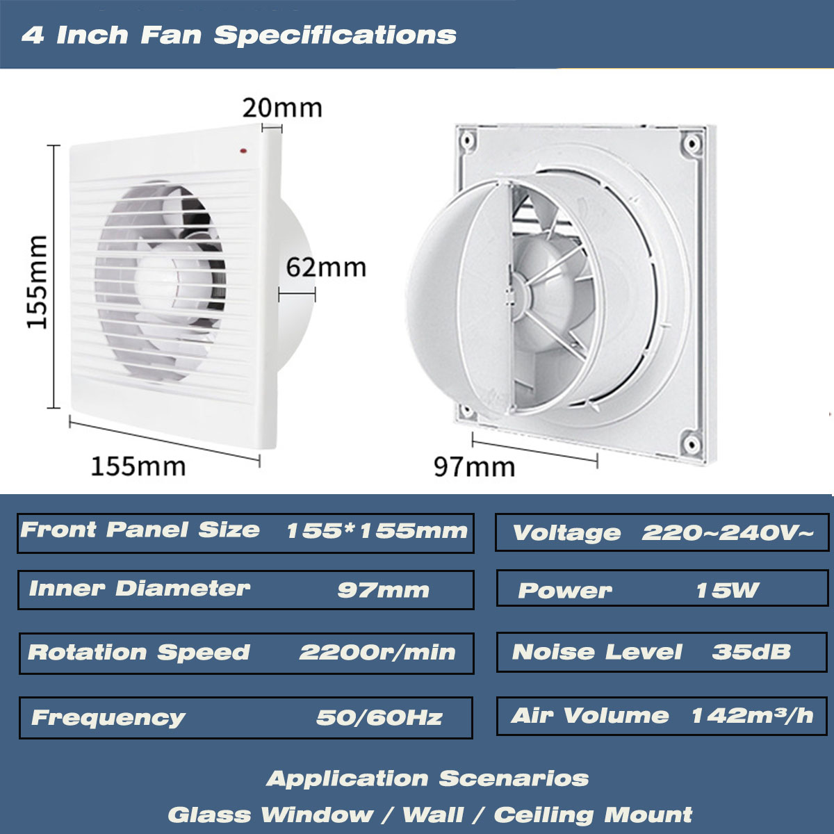 Ventilador Extractor Silencios - Home Bathroom Ventilation reseña y precio