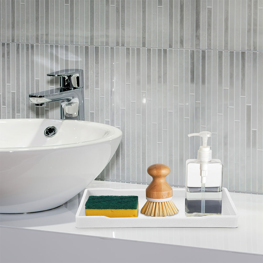 3 piezas de bandeja de tocador - Home Bathroom Organizer reseña y precio