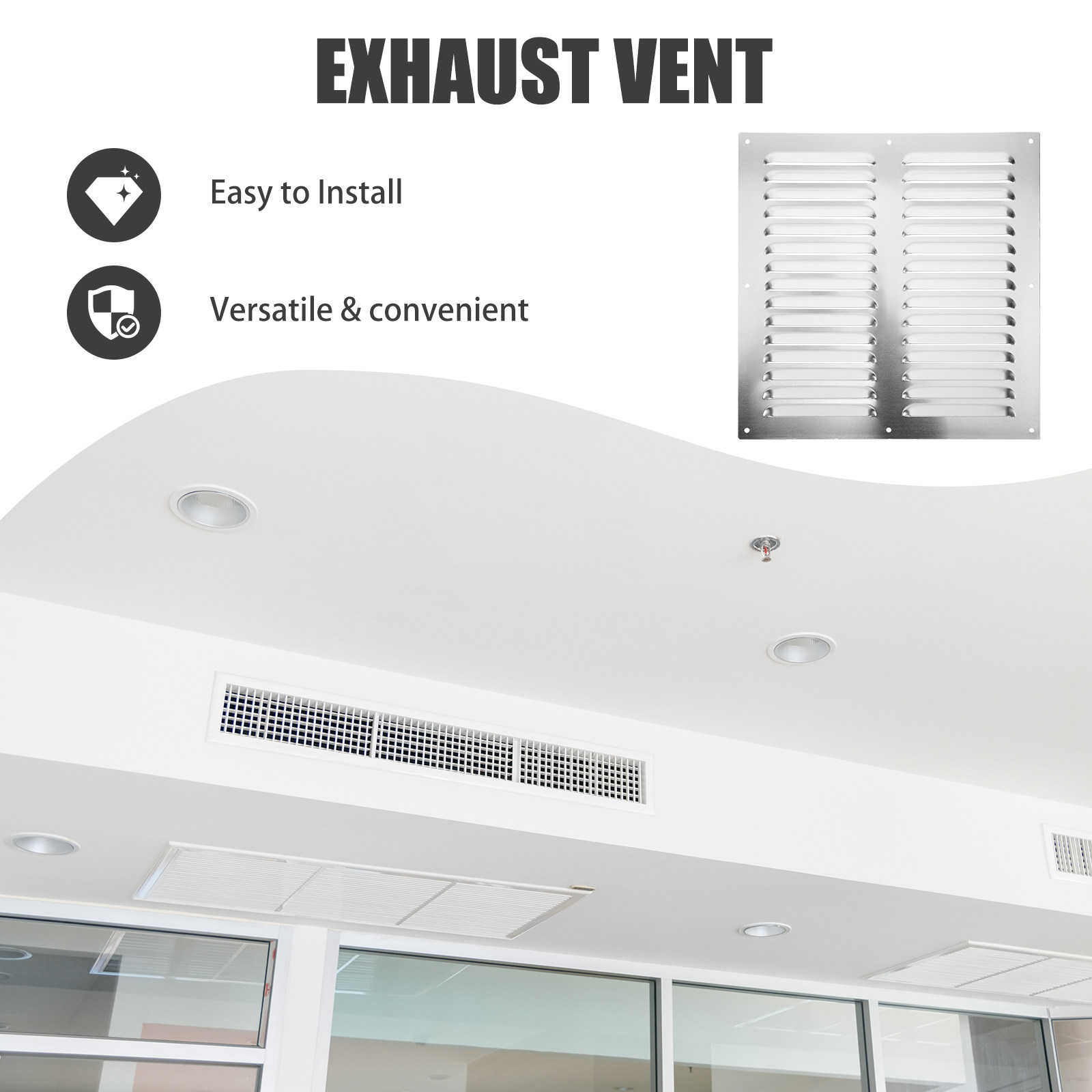 Rejilla de ventilación de acer - Home Bathroom Vent Fans reseña y precio