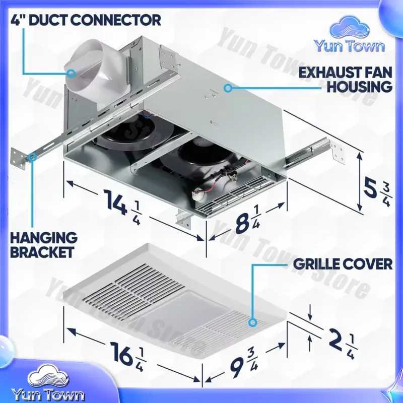 Ventilador de Techo Metálico S - Home Bathroom Vent Fans reseña y precio