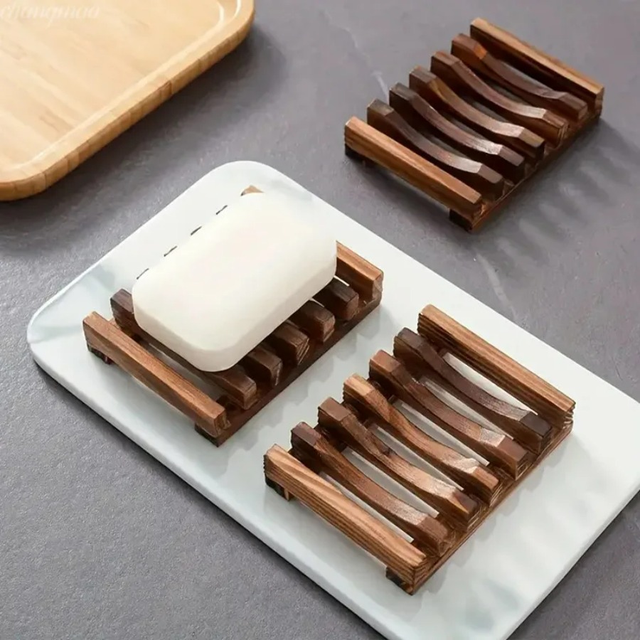 Jabonera de Bambú Natural, Rej - Home Essentials Bathroom Storage reseña y precio