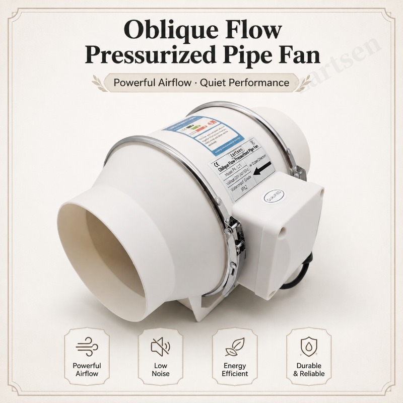 Ventilador en Línea de Flujo M - Home Bathroom Vent Fans reseña y precio