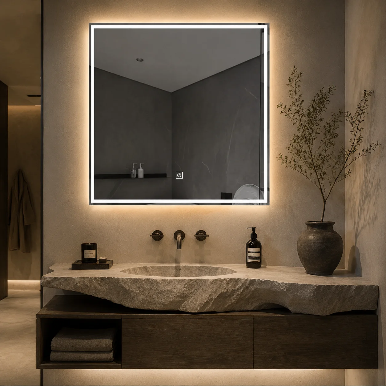 Espejo de Baño de 60 cm con Lu - Bathroom Mirror Led reseña y precio